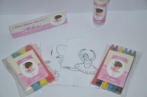 Kit Massinha, Giz de Cera e Bolinha de Sabão Bailarina