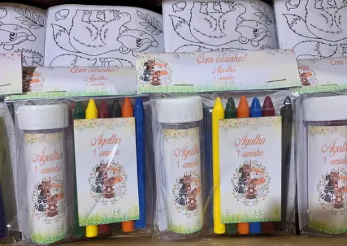 Kit Massinha, Giz de Cera e Bolinha de Sabão Bosque
