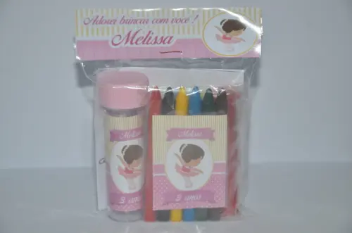 Kit Massinha, Giz de Cera e Bolinha de Sabão Bailarina