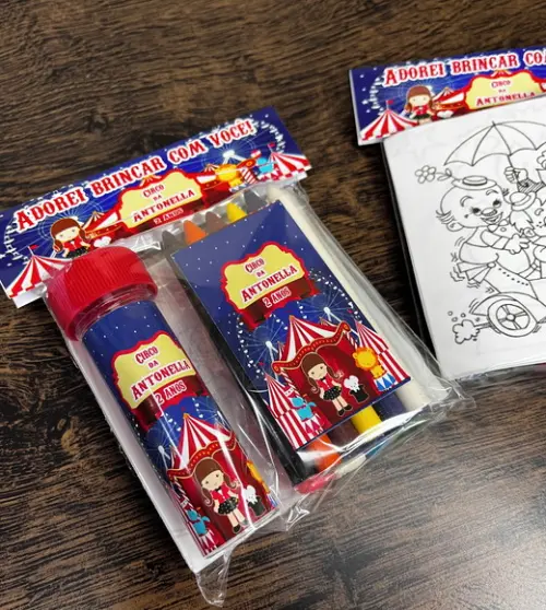 Kit Massinha, Giz de Cera e Bolinha de Sabão Circo