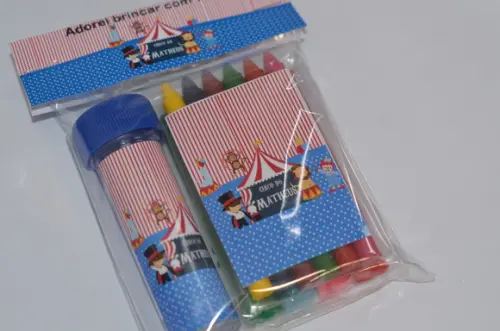 Kit Massinha, Giz de Cera e Bolinha de Sabão Circo
