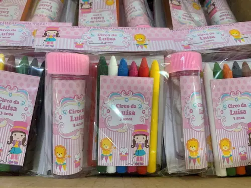 Kit Massinha, Giz de Cera e Bolinha de Sabão Circo Rosa