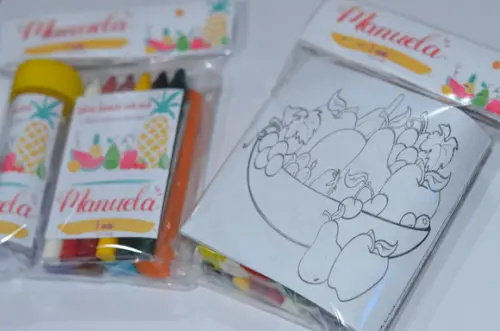 Kit Massinha, Giz de Cera e Bolinha de Sabão Frutas