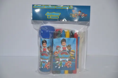 Kit Massinha, Giz de Cera e Bolinha de Sabão Patrulha Canina