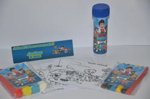 Kit Massinha, Giz de Cera e Bolinha de Sabão Patrulha Canina