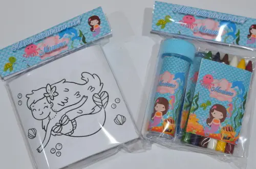 Kit Massinha, Giz de Cera e Bolinha de Sabão Sereia