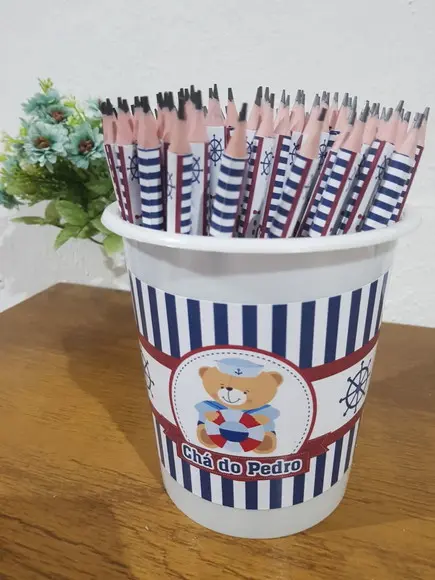 Lápis Personalizado com Laço e Tag