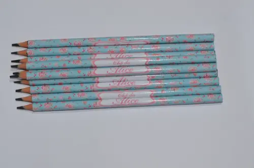 Lápis Personalizado Floral