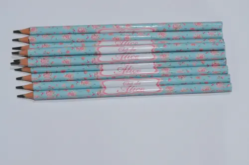 Lápis Personalizado Floral
