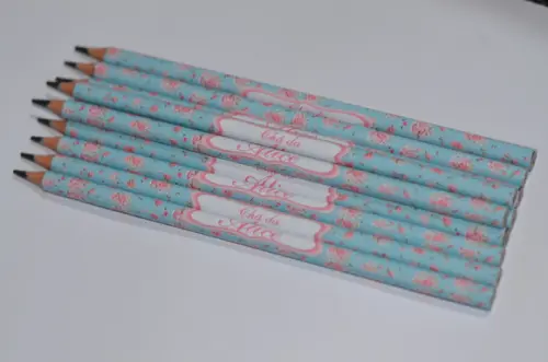Lápis Personalizado Floral