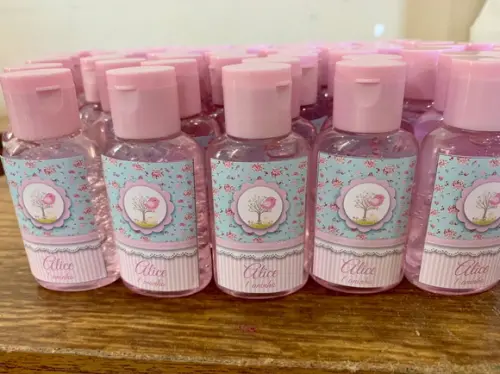 Lembrancinha Álcool em Gel Passarinho