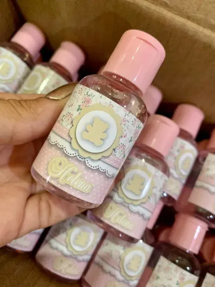Lembrancinha Álcool em Gel Ursinha
