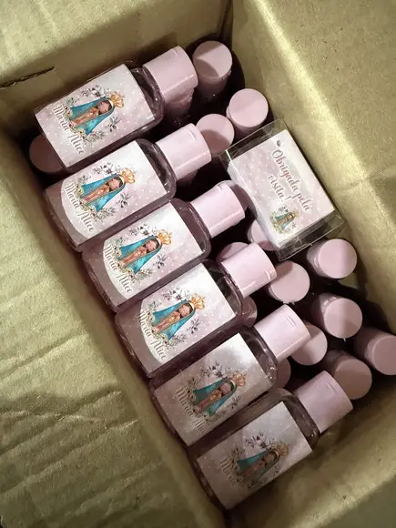 Lembrancinha Álcool Gel Santinha