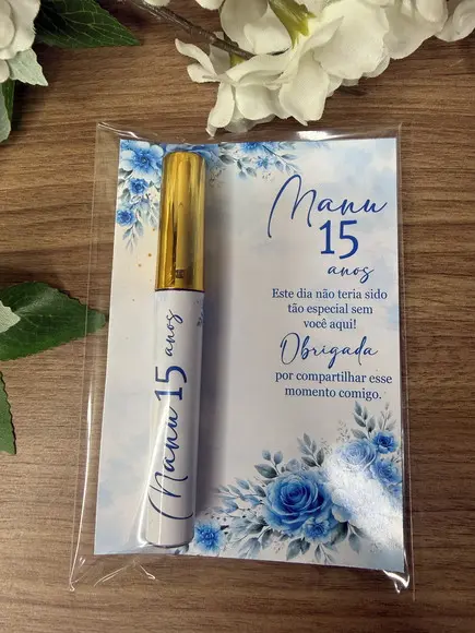 Lip Gloss com Card Personalizado 15 Anos