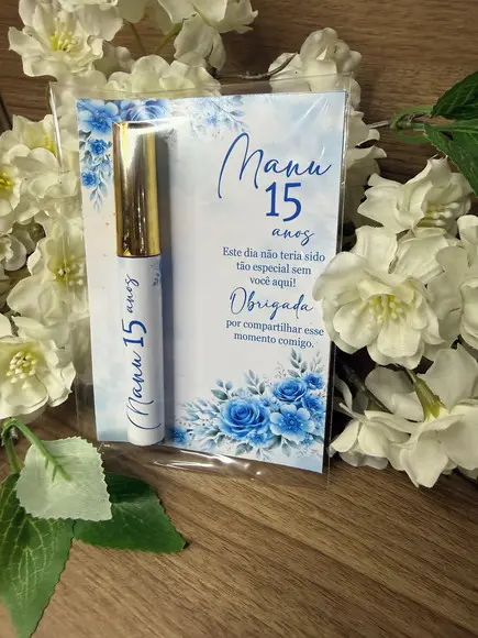 Lip Gloss com Card Personalizado 15 Anos