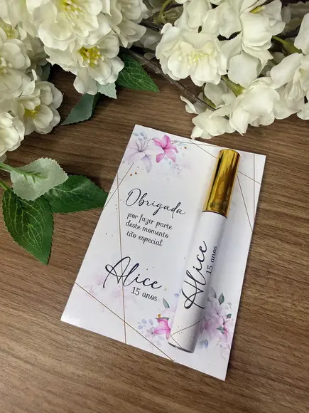 Lip Gloss com Card Personalizado 15 Anos