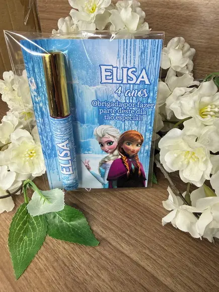Lip Gloss com Card Personalizado Frozen
