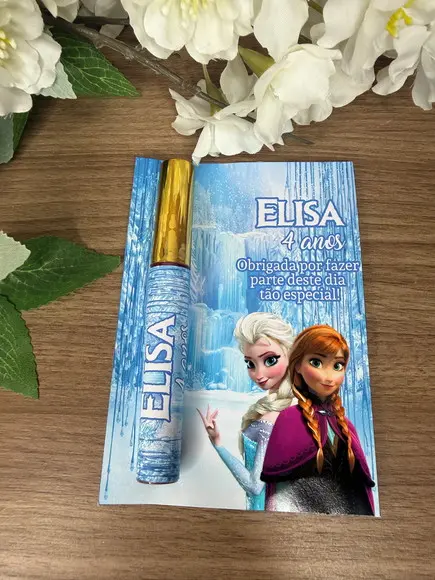 Lip Gloss com Card Personalizado Frozen