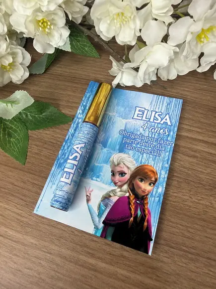 Lip Gloss com Card Personalizado Frozen
