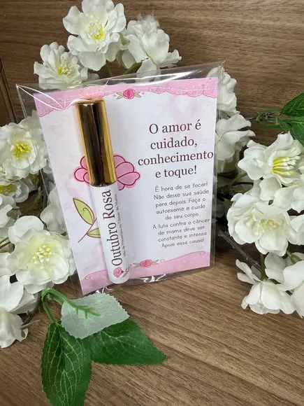 Lip Gloss com Card Personalizado Outubro Rosa