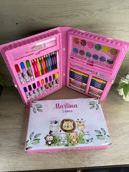 Maleta de Pintura Super Luxo Personalizada 68 Peças Safari