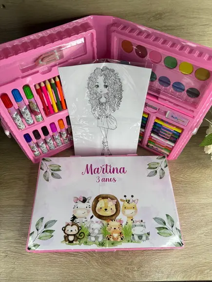 Maleta de Pintura Super Luxo Personalizada 68 Peças Safari