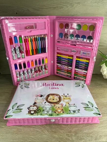 Maleta de Pintura Super Luxo Personalizada 68 Peças Safari