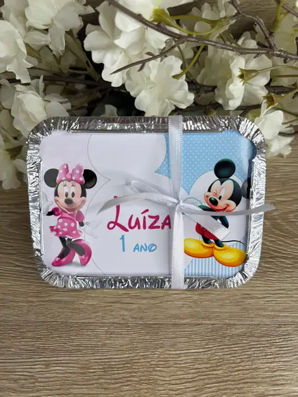 Marmitinha Personalizada 250g Mickey e Minnie