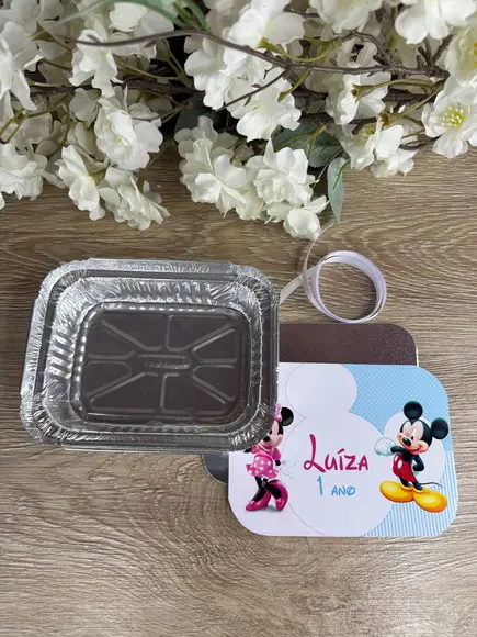 Marmitinha Personalizada 250g Mickey e Minnie