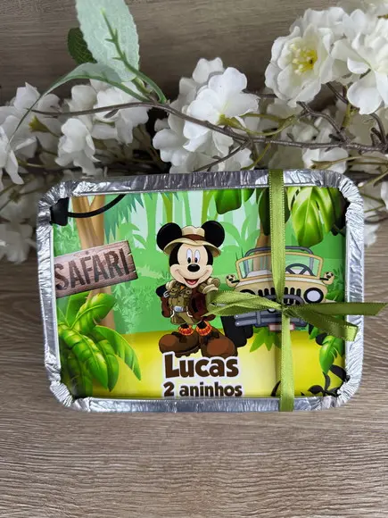Marmitinha Personalizada Mickey Safari 500g