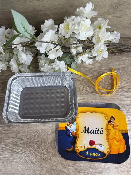 Marmitinha Personalizada Bela e a Fera (500g)