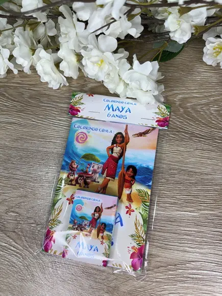 Mini Revista de Colorir Personalizada com Mini Giz de Cera
