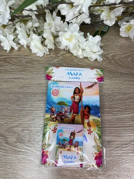 Mini Revista de Colorir Personalizada com Mini Giz de Cera