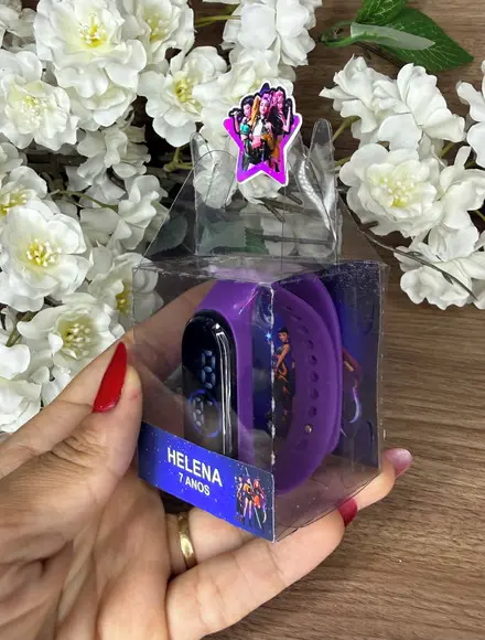 Relógio Digital com Caixinha Personalizada Guerreiras K-pop