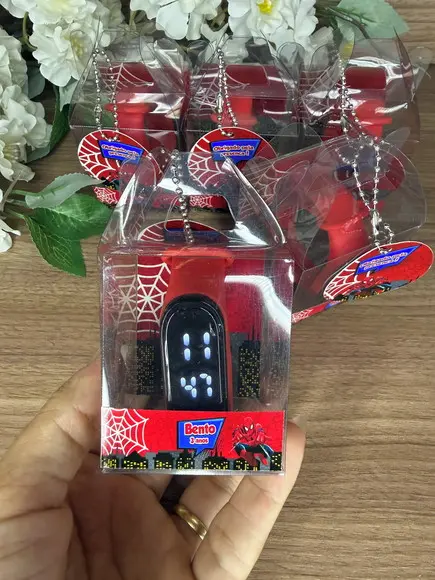Relógio Digital Infantil com Caixinha Person. Homem Aranha
