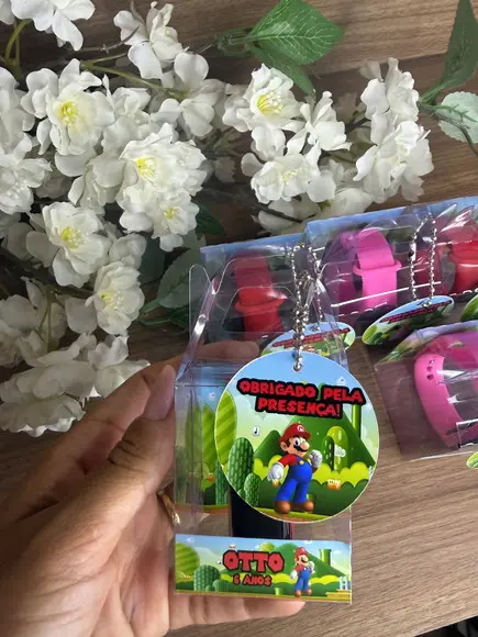 Relógio Digital Infantil com Caixinha Person. Super Mario