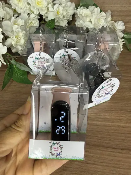 Relógio Digital Infantil com Caixinha Personaliz. Borboletas