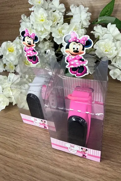 Relógio Digital Infantil com Caixinha Personalizada Minnie