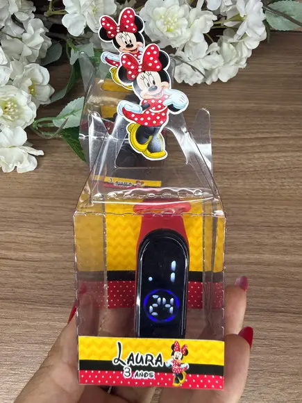 Relógio Digital Infantil com Caixinha Personalizada Minnie