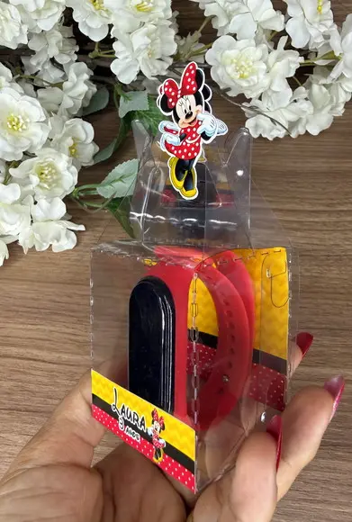Relógio Digital Infantil com Caixinha Personalizada Minnie