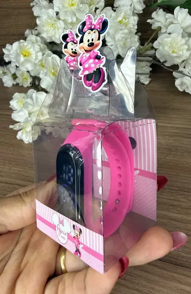Relógio Digital Infantil com Caixinha Personalizada Minnie