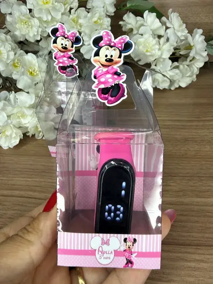 Relógio Digital Infantil com Caixinha Personalizada Minnie