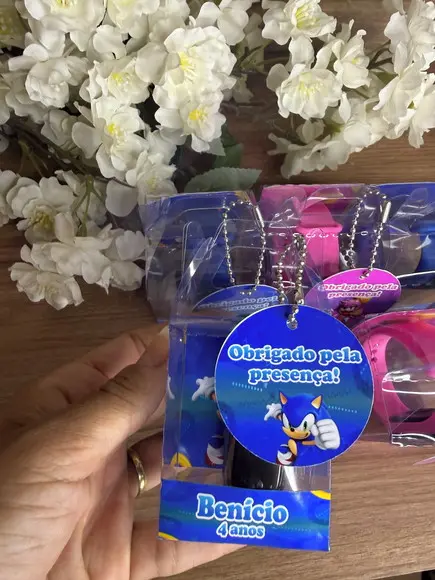 Relógio Digital Infantil com Caixinha Personalizada Sonic