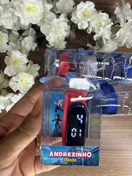 Relógio Digital Infantil com Caixinha Personalizada Spidey
