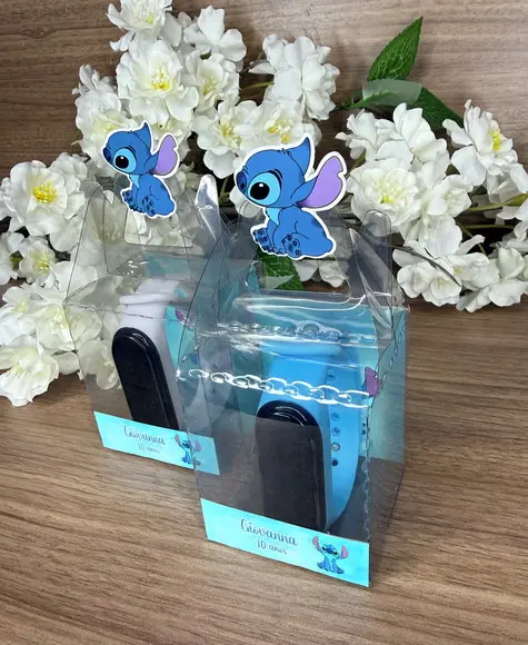 Relógio Digital Infantil com Caixinha Personalizada Stitch