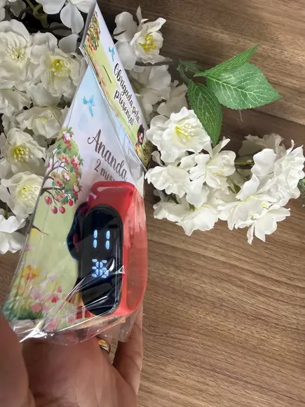 Relógio Digital Infantil Personalizado Branca de Neve