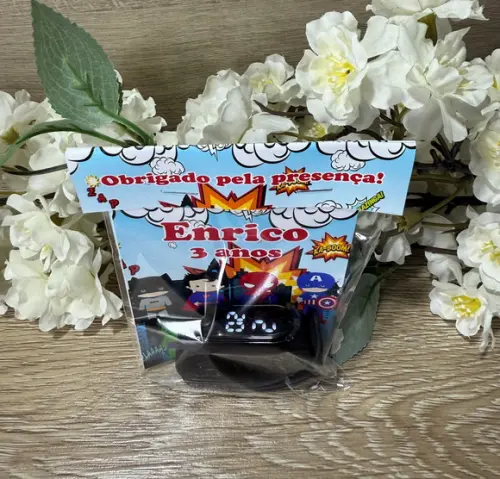 Relógio Digital Infantil Personalizado Heróis