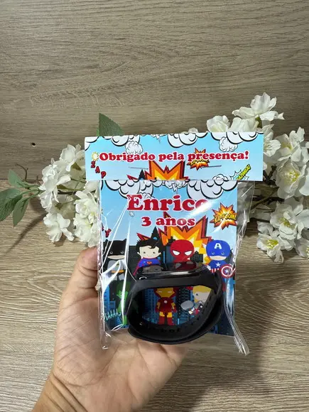 Relógio Digital Infantil Personalizado Heróis