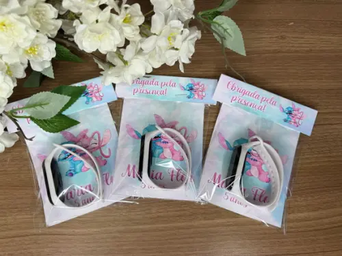 Relógio Digital Infantil Personalizado Stitch e Angel