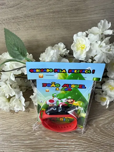 Relógio Digital Infantil Personalizado Super Mario